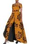 Stylish African Pantsuit for Women Yellow